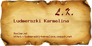 Ludmerszki Karmelina névjegykártya